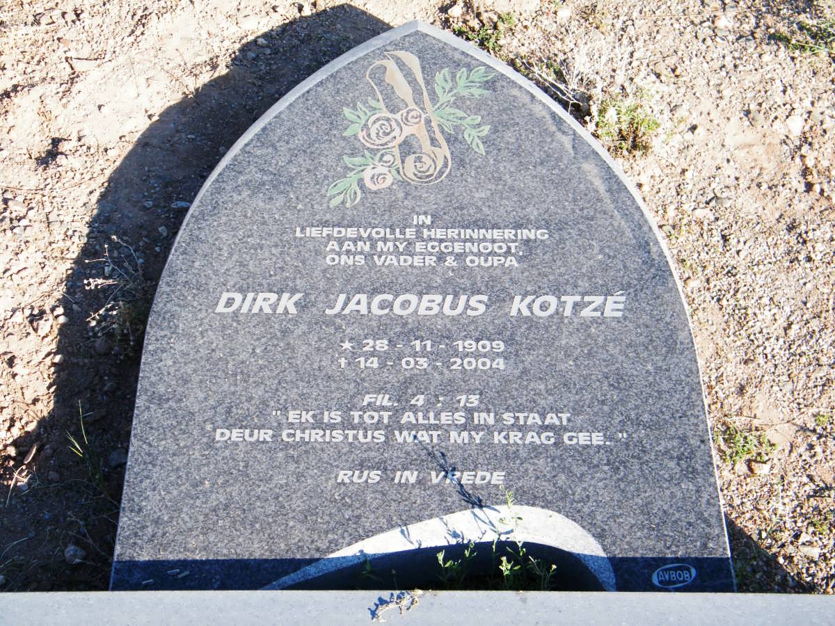 KOTZÉ Dirk Jacobus 1909-2004