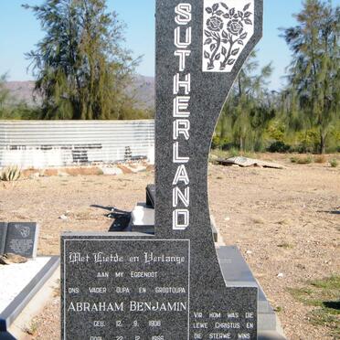 SUTHERLAND Abraham Benjamin 1908-1986