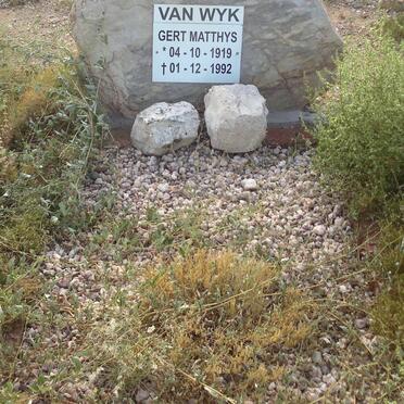 WYK Gert Matthys, van 1919-1992