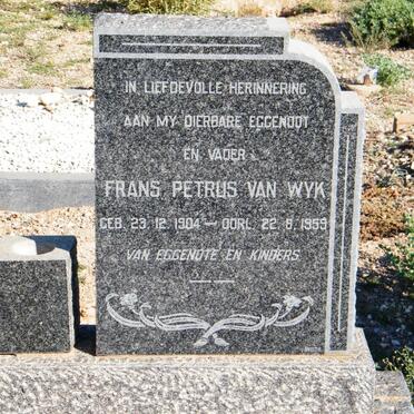 WYK Frans Petrus, van 1904-1959