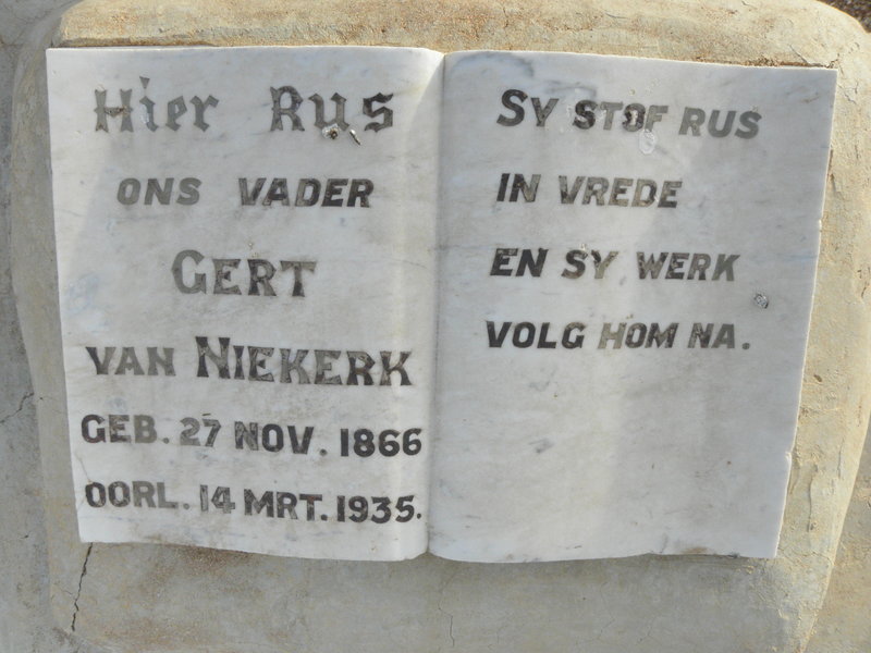 NIEKERK Gert, van 1866-1935