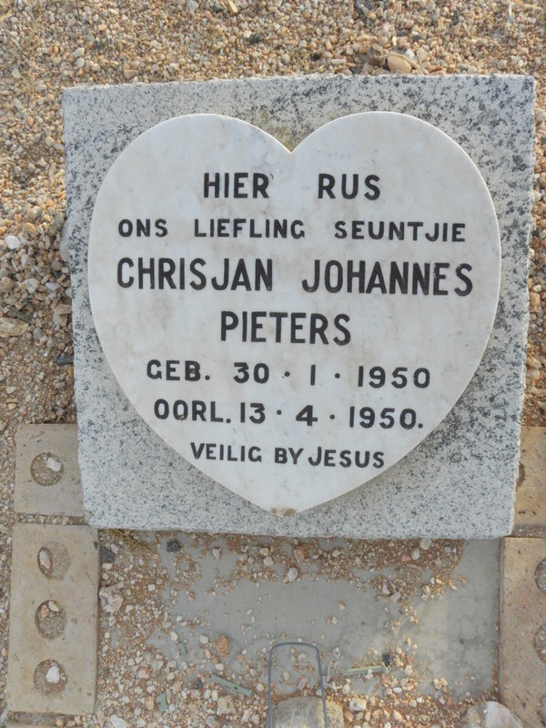 PIETERS Chrisjan Johannes 1950-1950