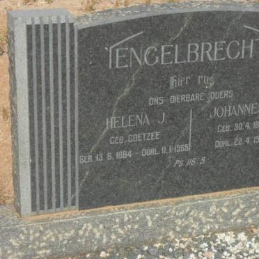 ENGELBRECHT Johannes J. 1875-1943 &amp; Helena J. COETZEE 1884-1965