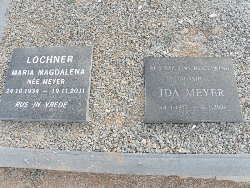 LOCHNER Maria Magdalena nee MEYER 1934-2011 :: MEYER Ida 1956-2000