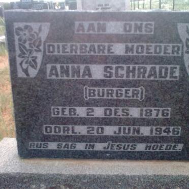 SCHRADE Anna nee BURGER 1876-1946