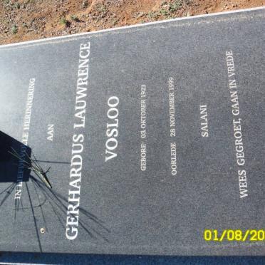VOSLOO Gerhardus Lauwrence 1923-1999
