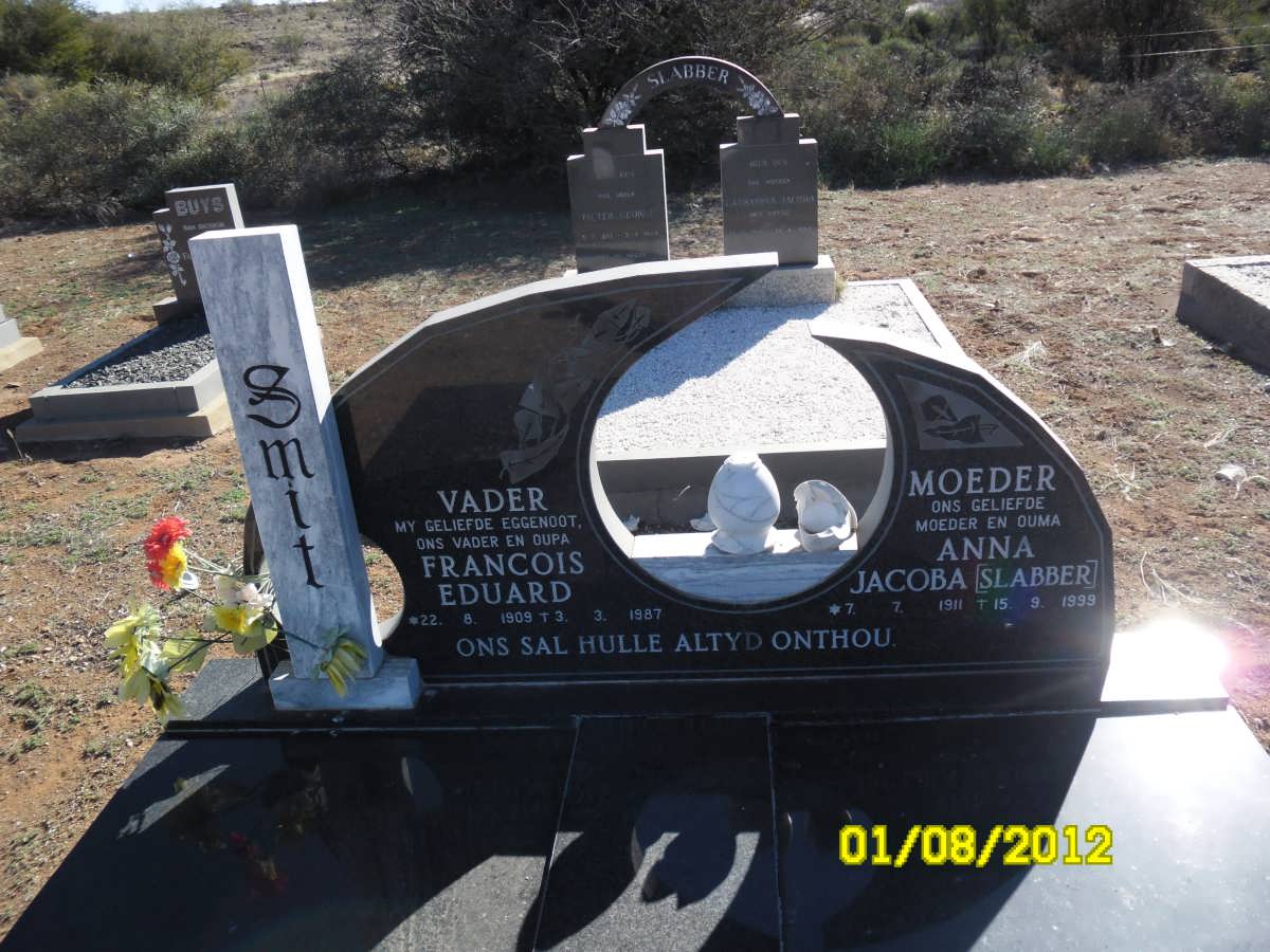 SMIT Francois Eduard 1909-1987 &amp; Anna Jacoba SLABBER 1911-1999