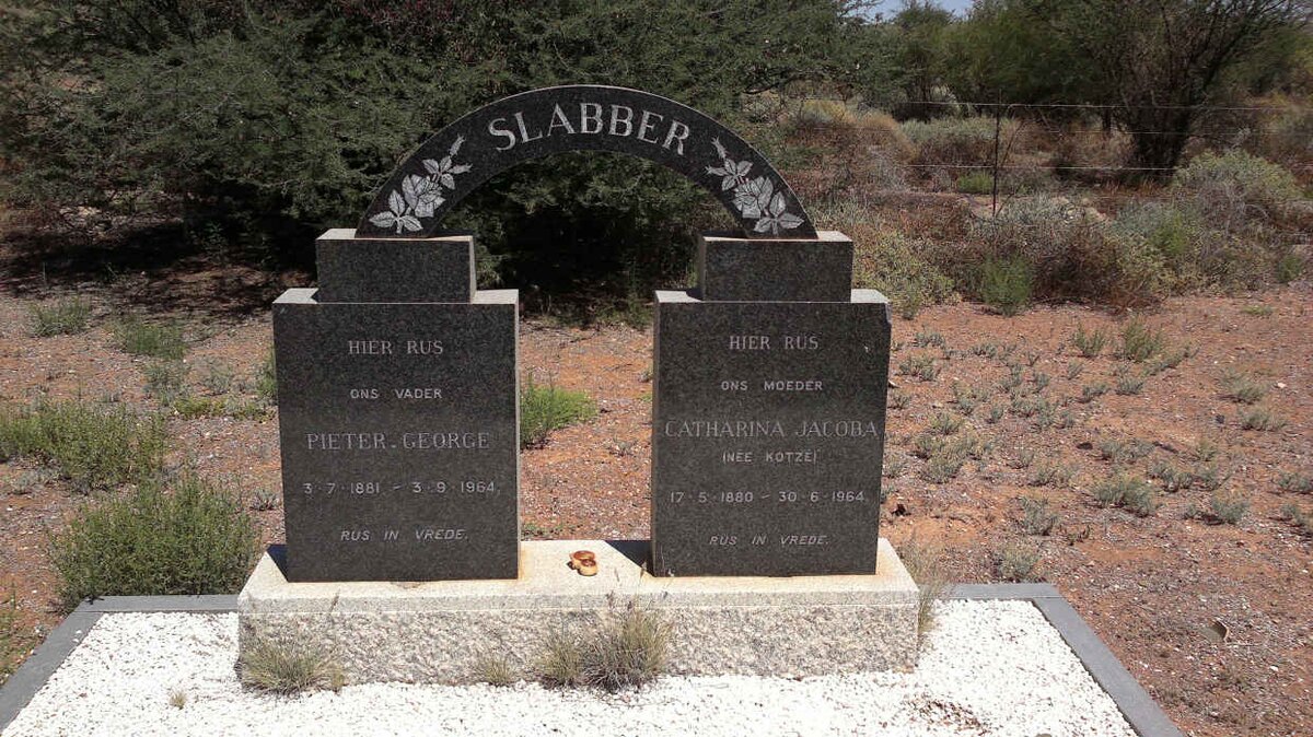 SLABBER Pieter George 1881-1964 &amp; Catharina Jacoba KOTZE 1880-1964