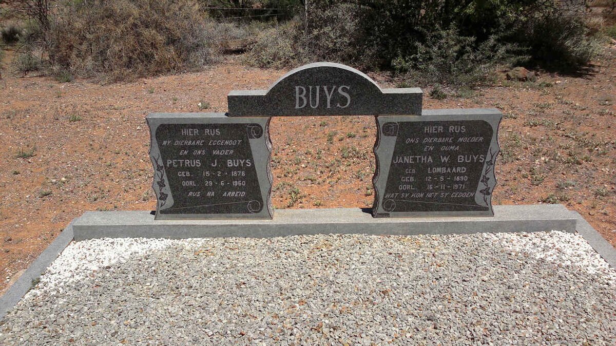 BUYS Petrus J. 1876-1960 &amp; Janetta W. LOMBAARD 1890-1971