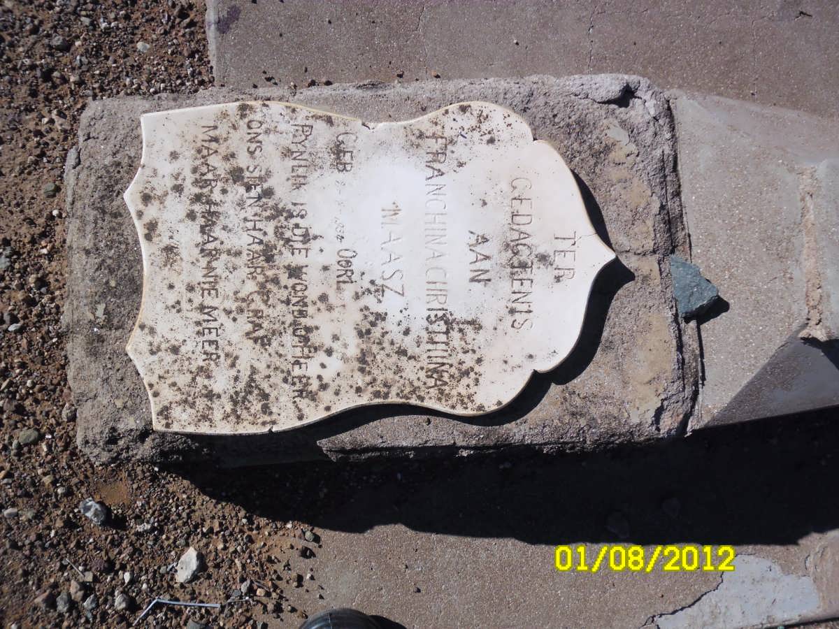 MAASZ Franchina Christhina 1934-1935