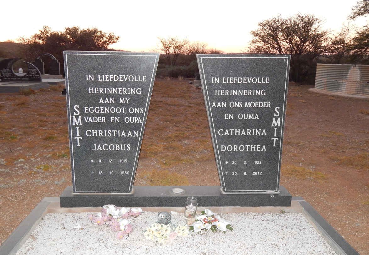 SMIT Christian Jacobus 1915-1986 &amp; Catharina Dorothea 1922-2012