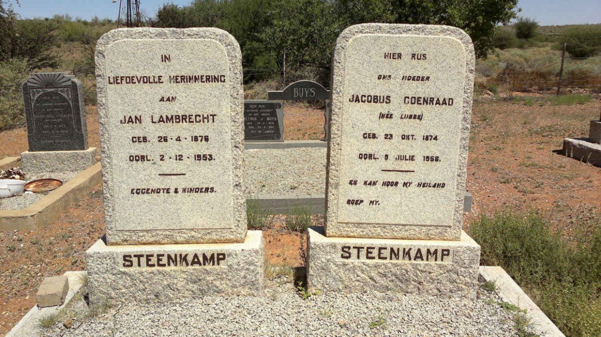 STEENKAMP Jan Lambrecht 1876-1953 &amp; Jacobus Coenraad LUBBE 1874-1956