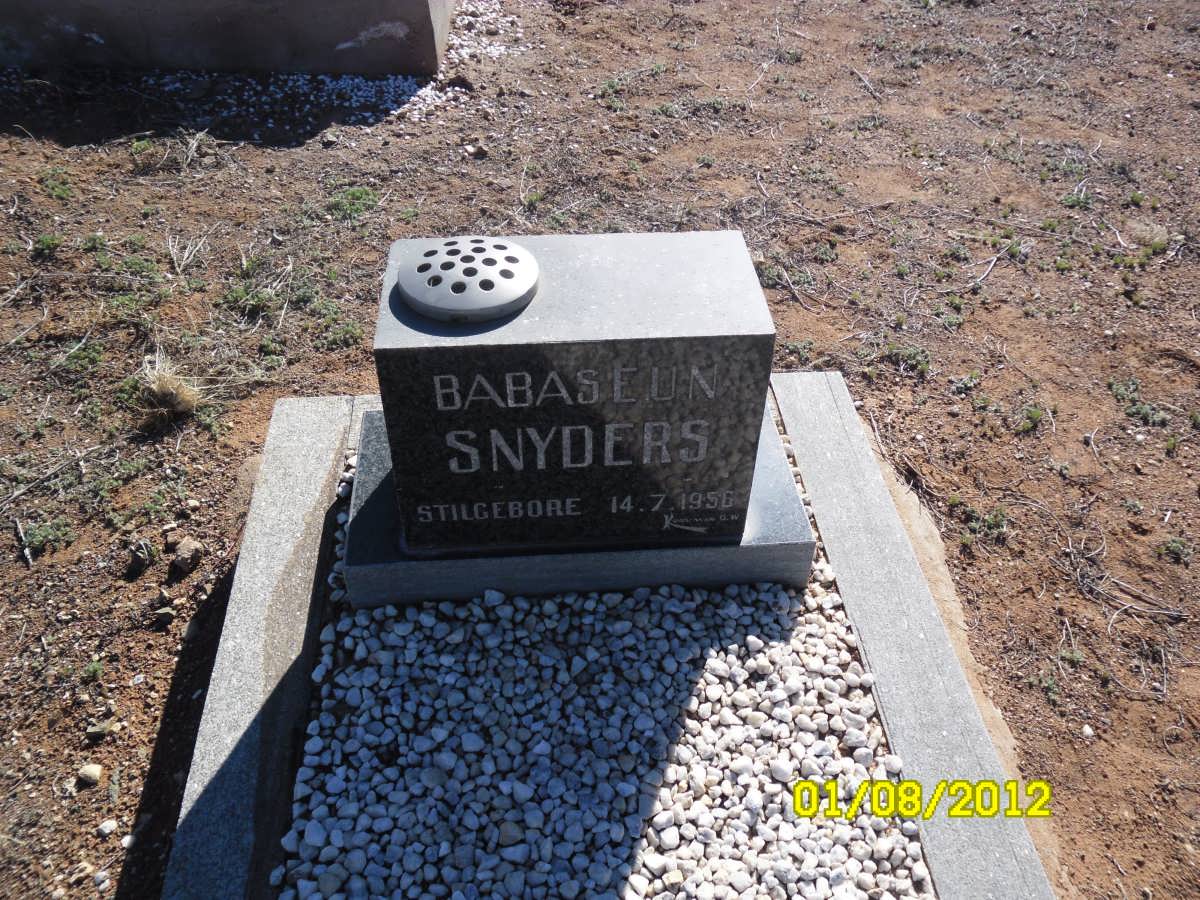 SNYDERS Baby Boy 1956-1956