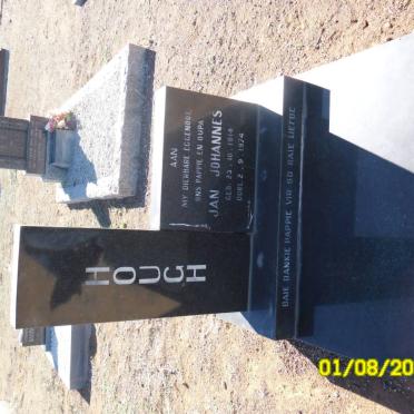 HOUGH Jan Johannes 1914-1974 :: RADEMEYER Hendrina Jacoba nee HOUGH 1947-2000
