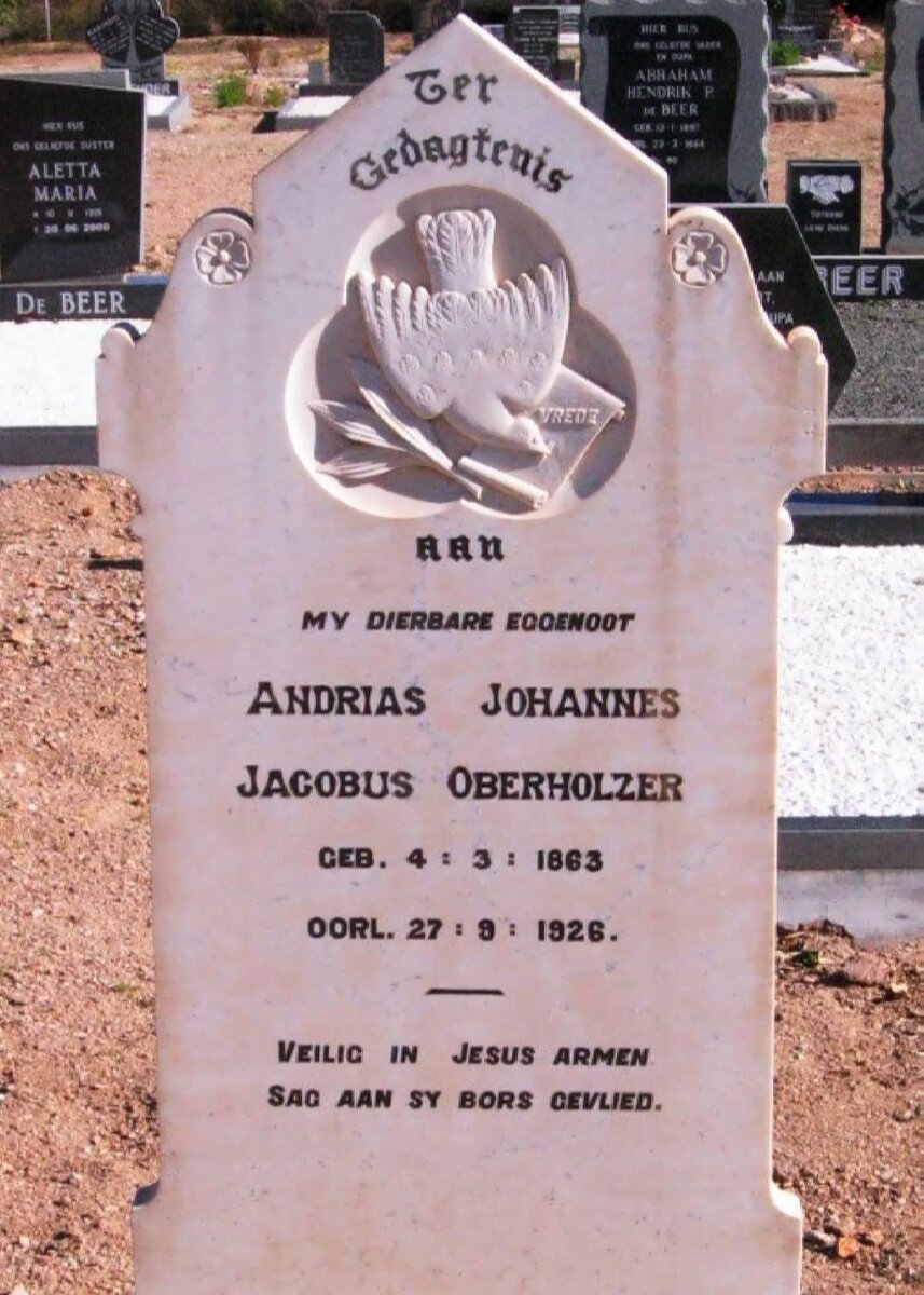 OBERHOLZER Andrias Johannes Jacobus 1863-1926