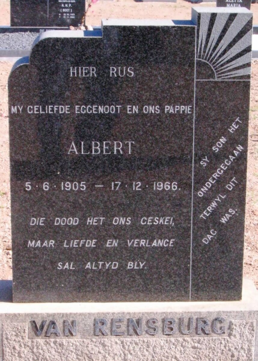 RENSBURG Albert, van 1905-1966