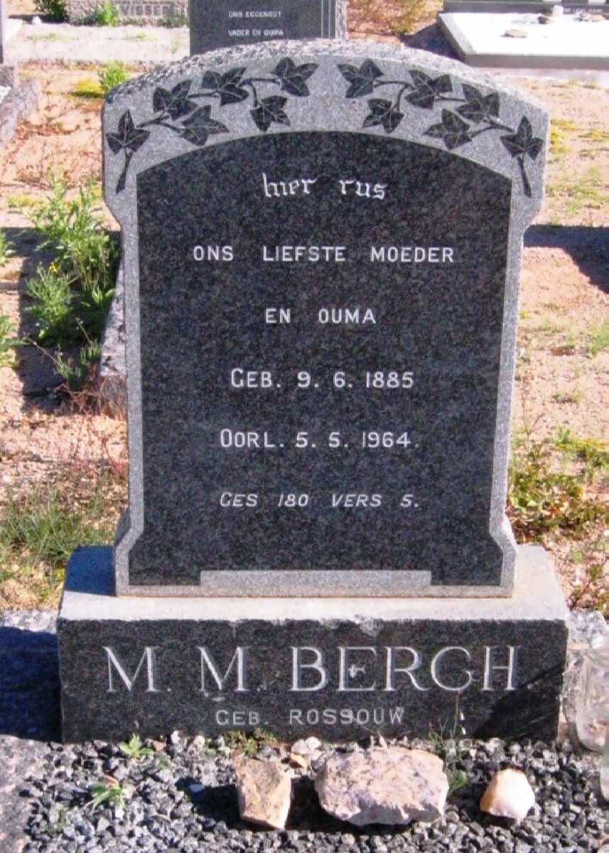 BERGH M.M. nee ROSSOUW 1885-1964