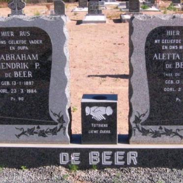 BEER Abraham Hendrik P., de 1897-1984 &amp; Aletta Maria DU TOIT 1900-1950