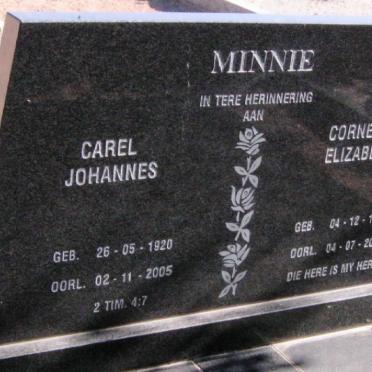 MINNIE Carel Johannes 1920-2005 &amp; Cornelia Elizabeth 1916-2003