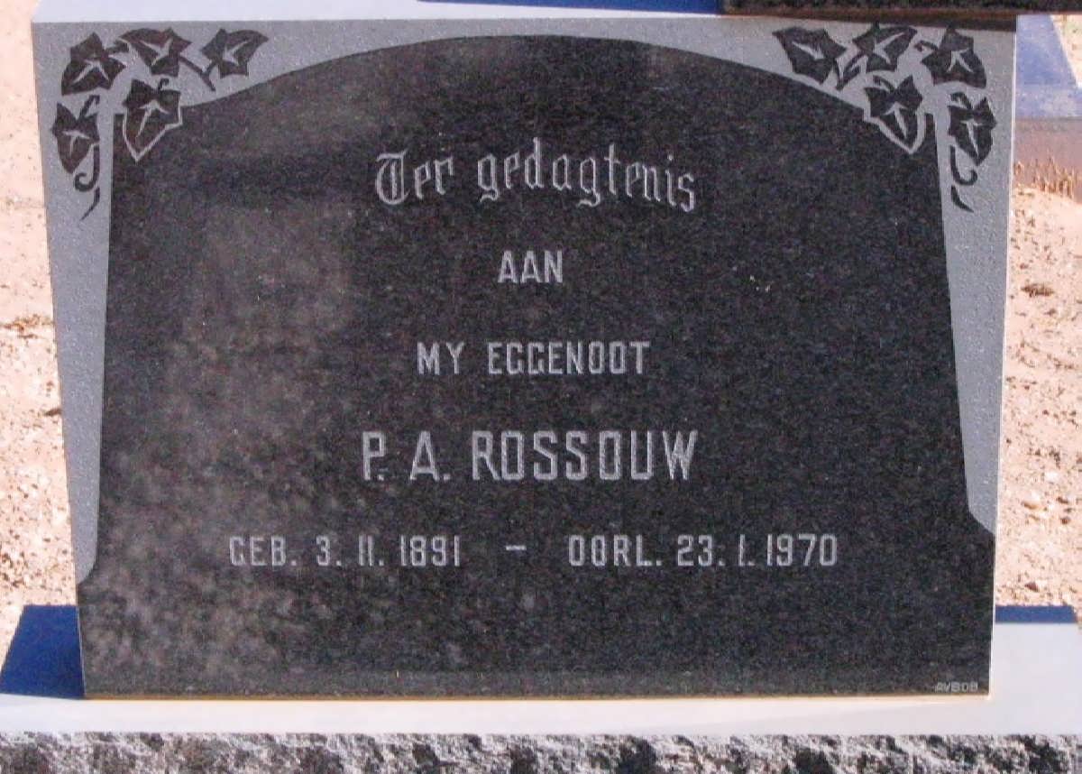 ROSSOUW P.A. 1891-1970