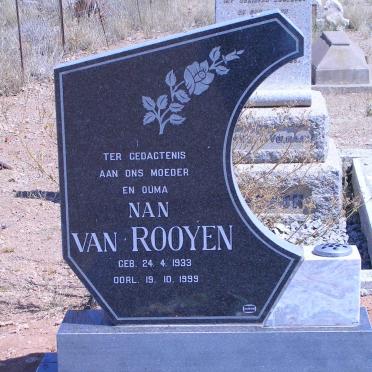 ROOYEN Nan, van geb. COETZEE 1933-1999