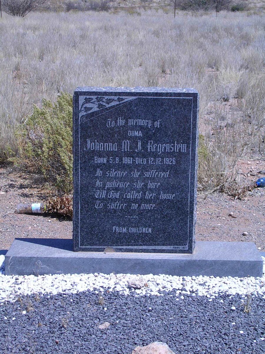 REGENSTEIN Johanna M.J. 1861-1926