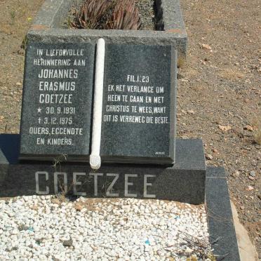 COETZEE Johannes Erasmus 1931-1975