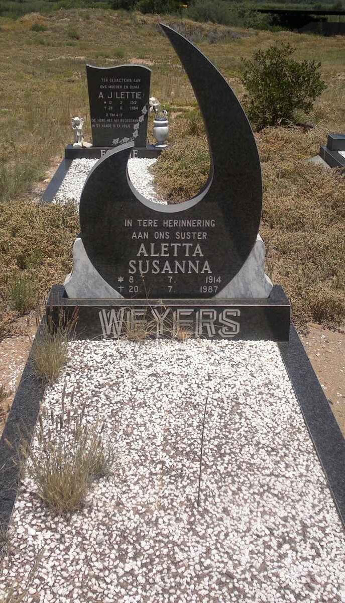 WEYERS Aletta Susanna 1914-1987