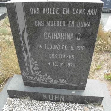 KUHN Catharina C. formerly EHLERS nee LOUW 1918-1974