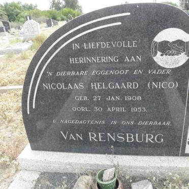 RENSBURG Nicolaas Helgaard, van 1908-1953