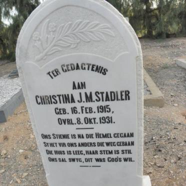 STADLER Christina J.M. 1915-1931
