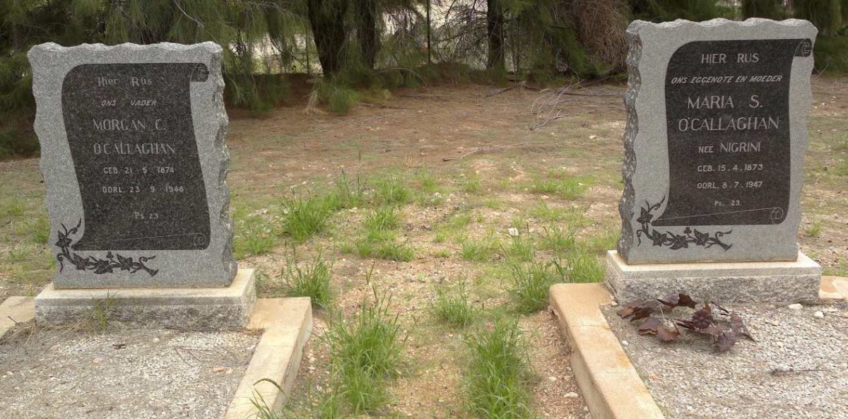 O'CALLAGHAN Morgan C. 1874-1948 &amp; Maria S. NIGRINI 1873-1947