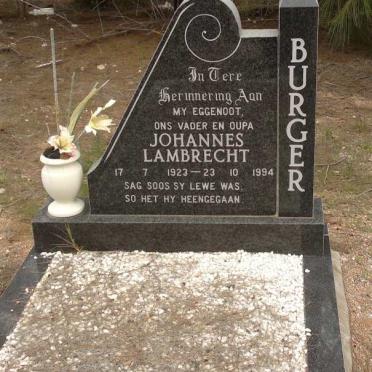 BURGER Johannes Lambrecht 1923-1994
