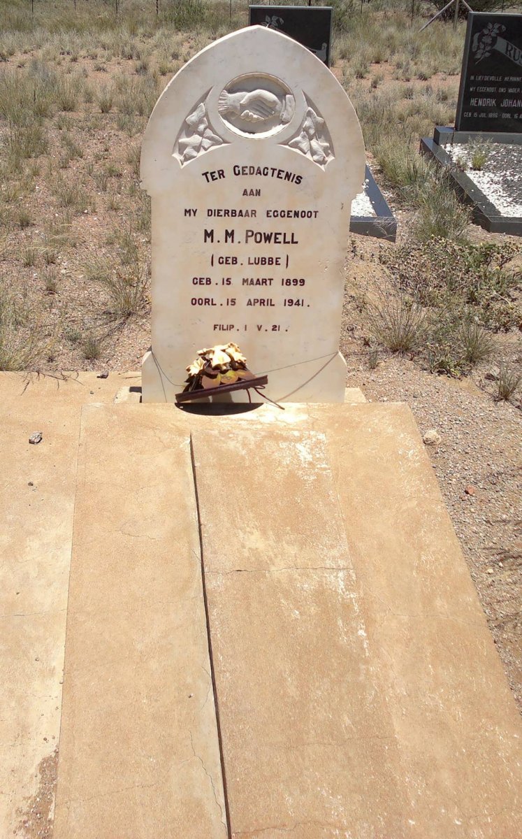 POWELL M.M. nee LUBBE 1899-1941