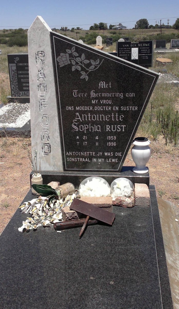 RADFORD Antoinette Sophia nee RUST 1959-1996