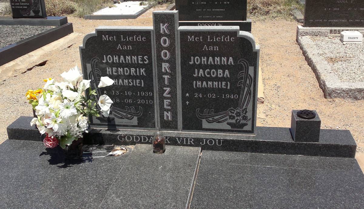 KOORTZEN Johannes Hendrik 1939-2010 &amp; Johanna Jacoba 1940-