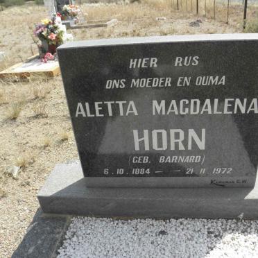 HORN Aletta Magdalena BARNARD 1884-1972