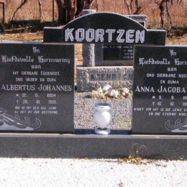KOORTZEN Albertus Johannes 1904-1981 &amp; Anna Jacoba 1909-1997