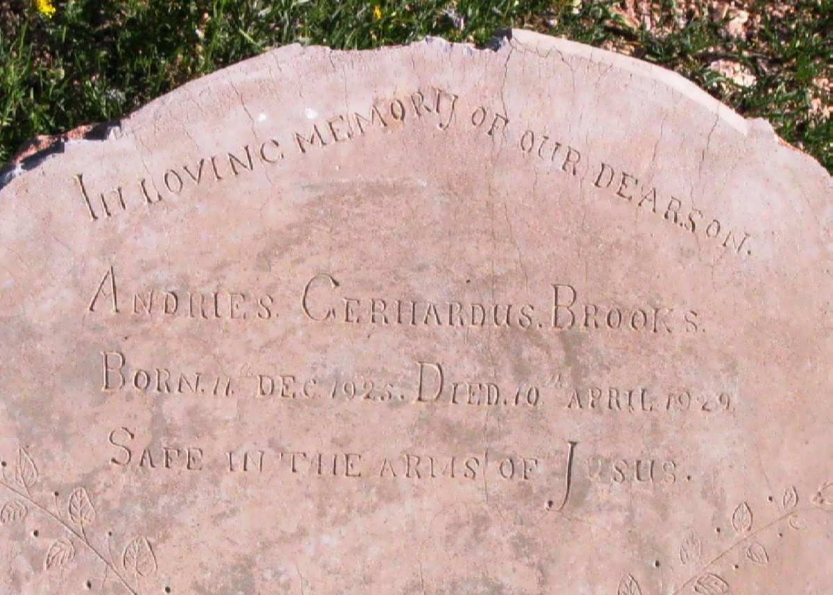 BROOKS Andries Gerhardus 1925-1929