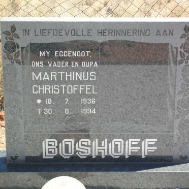 BOSHOFF Marthinus Christoffel 1936-1994