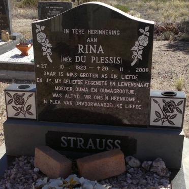 STRAUSS Rina nee DU PLESSIS 1923-2008