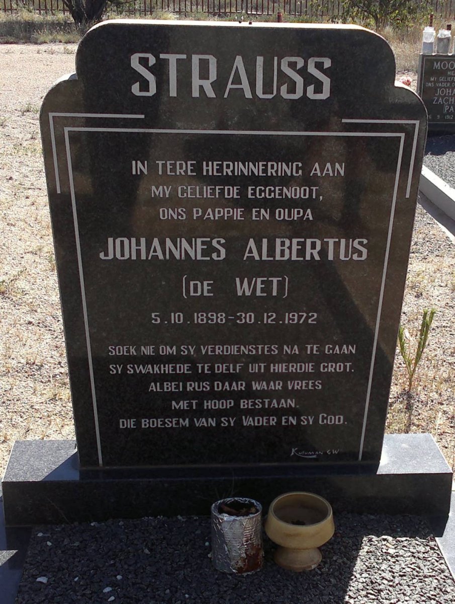 STRAUSS Johannes Albertus 1898-1972