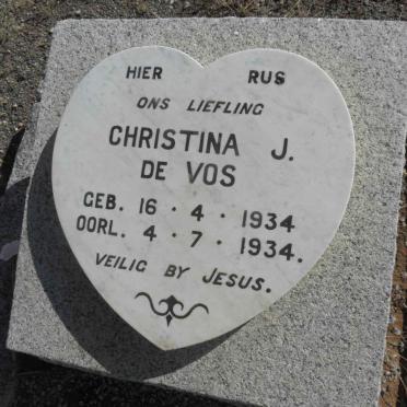 VOS Christina J., de 1934-1934