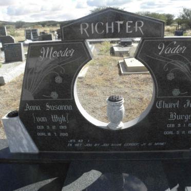 RICHTER Charel Jacobus Burger 1916-1992 &amp; Anna Susanna VAN WYK 1919-2010