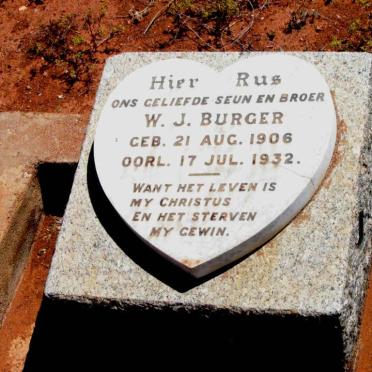 BURGER W.J. 1906-1932