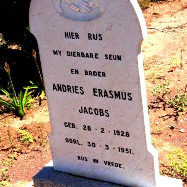 JABOBS Andries Erasmus 1928-1951