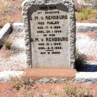 RENSBURG O.M., van nee MALAN 1929-1946 :: VAN RENSBURG A.M. 1946-1946