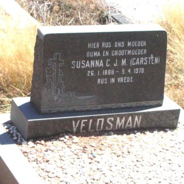 VELDSMAN Susanna C.J.M. nee CARSTEN 1888-1978