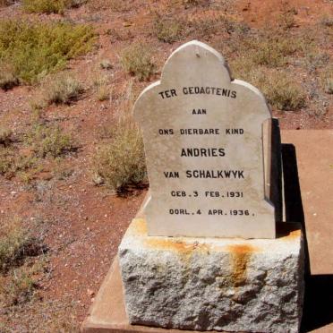 SCHALKWYK Andries, van 1931-1936