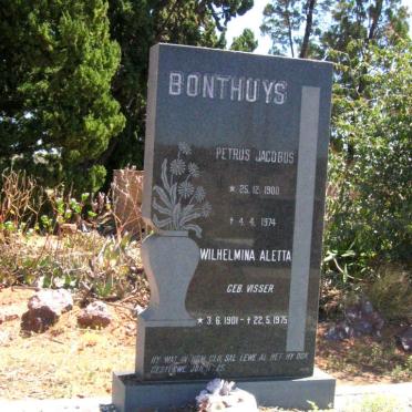 BONTHUYS Petrus Jacobus 1900-1974 &amp; Wilhelmina Aletta VISSER 1901-1975
